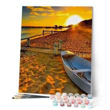 Cargar imagen en el visor de la galería, Pintar por números | Barco al atardecer | Novedades Paisajes Avanzado | FiguredArt