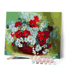 Cargar imagen en el visor de la galería, Pintar Por Números - Flores Rojas Y Blancas - Figuredart - Flores
