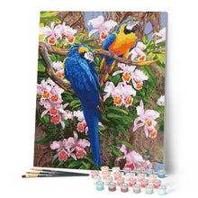 Cargar imagen en el visor de la galería, Pintar Por Números - Dos Loros - Figuredart - Animales