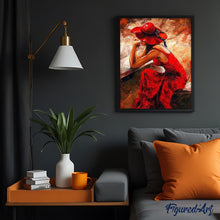 Cargar imagen en el visor de la galería, Pintar Por Números - Chica Pensativa - Figuredart - Romanticismo