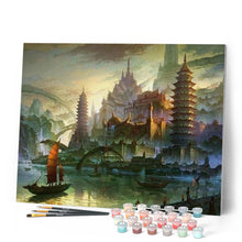 Cargar imagen en el visor de la galería, Pintar Por Números - Castillo Y Veleros - Figuredart - Ciudades