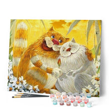 Cargar imagen en el visor de la galería, Pintar Por Números - Dos Gatos Que Se Abrazan - Figuredart - Animales Gatos