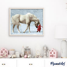Cargar imagen en el visor de la galería, Pintar Por Números - Nieve Caballo Blanco - Figuredart - Animales Caballos