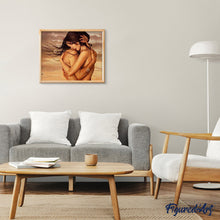 Cargar imagen en el visor de la galería, Pintar Por Números - Abrazo Desnudo - Figuredart - Desnudos Romanticismo
