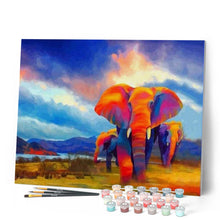 Cargar imagen en el visor de la galería, Pintar Por Números - Elefante De Color - Figuredart - Animales Elefantes