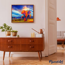 Cargar imagen en el visor de la galería, Pintar Por Números - Elefante De Color - Figuredart - Animales Elefantes