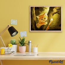Cargar imagen en el visor de la galería, Pintar Por Números - Gatos Trepan Los Árboles - Figuredart - Animales Gatos Árboles