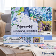 Cargar imagen en el visor de la galería, Pintar Por Números - Flores Azul Púrpura - Figuredart - Flores