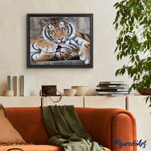Cargar imagen en el visor de la galería, Pintar Por Números - Dos Cabezas De Tigre - Figuredart - Animales Tigres
