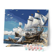 Cargar imagen en el visor de la galería, Pintar Por Números - Océano Barco Primavera - Figuredart - Barcos