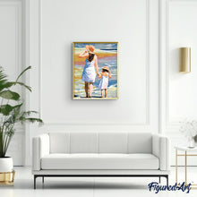 Cargar imagen en el visor de la galería, Pintar Por Números - Madre Y Hija De Las Manos - Figuredart - Paisajes Romanticismo