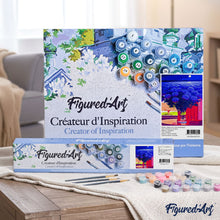 Cargar imagen en el visor de la galería, Pintar Por Números - Jarrón Azul - Figuredart - Flores Paisajes