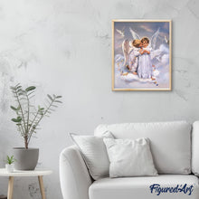 Cargar imagen en el visor de la galería, Pintar Por Números - Dos Ángeles 1 - Figuredart - Animales Pájaros Religión