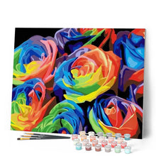 Cargar imagen en el visor de la galería, Pintar Por Números - Rosa Colorida - Figuredart - Flores Pop Art