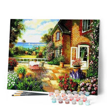 Cargar imagen en el visor de la galería, Pintar Por Números - Delante De Sillas Blancas - Figuredart - Flores Paisajes