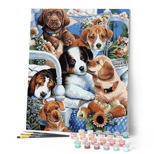 Cargar imagen en el visor de la galería, Pintar Por Números - Varios Perros Enamorados - Figuredart - Animales Perros