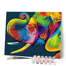 Cargar imagen en el visor de la galería, Pintar Por Números - Elefante De Color Auspicioso - Figuredart - Animales Elefantes Pop Art