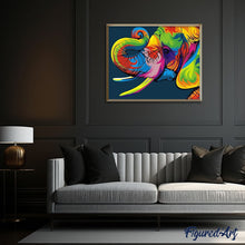 Cargar imagen en el visor de la galería, Pintar Por Números - Elefante De Color Auspicioso - Figuredart - Animales Elefantes Pop Art
