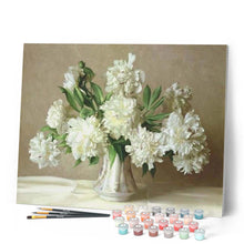 Cargar imagen en el visor de la galería, Pintar Por Números - Nueva Peonía Blanca - Figuredart - Flores