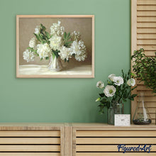 Cargar imagen en el visor de la galería, Pintar Por Números - Nueva Peonía Blanca - Figuredart - Flores