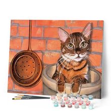 Cargar imagen en el visor de la galería, Pintar Por Números - Gato Contra La Pared - Figuredart - Animales Gatos