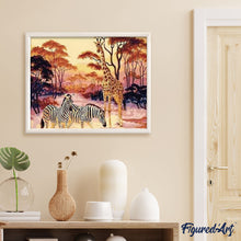 Cargar imagen en el visor de la galería, Pintar Por Números - Jirafa - Figuredart - Animales Jirafas