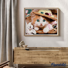 Cargar imagen en el visor de la galería, Pintar Por Números - Gato Con Sombrero - Figuredart - Animales Gatos