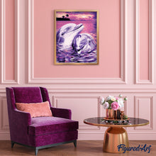 Cargar imagen en el visor de la galería, Pintar Por Números - Dos Delfines - Figuredart - Animales Dolfines