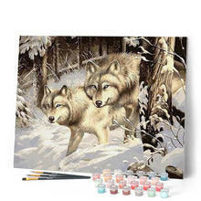 Cargar imagen en el visor de la galería, Pintar Por Números - Lobo De La Nieve - Figuredart - Animales Lobos