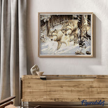 Cargar imagen en el visor de la galería, Pintar Por Números - Lobo De La Nieve - Figuredart - Animales Lobos