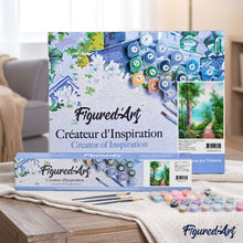 Cargar imagen en el visor de la galería, Pintar Por Números - Paisaje Con Árboles Verdes Y Carreteras - Figuredart - Paisajes Árboles