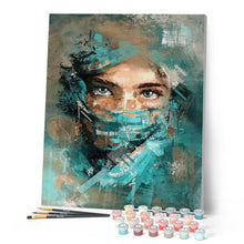 Cargar imagen en el visor de la galería, Pintar por números | Mirada encantadora | Novedades Romanticismo Retrato Intermedio | FiguredArt