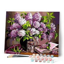 Cargar imagen en el visor de la galería, Pintar Por Números - Flores Púrpura - Figuredart - Flores