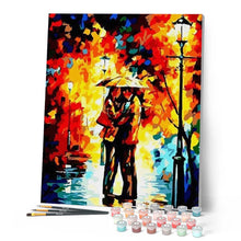 Cargar imagen en el visor de la galería, Pintar Por Números - Amantes Con Paraguas Abstracto - Figuredart - Romanticismo