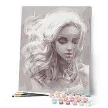 Cargar imagen en el visor de la galería, Pintar Por Números - Cabeza Gris - Figuredart - Romanticismo