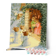 Cargar imagen en el visor de la galería, Pintar Por Números - Navidad Conejos - Figuredart - Animales Navidad