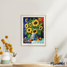 Cargar imagen en el visor de la galería, Pintar Por Números - La Parte Antigua Del Girasol - Figuredart - Flores