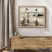 Cargar imagen en el visor de la galería, Pintar Por Números - La Familia En La Orilla - Figuredart - Paisajes Vintage
