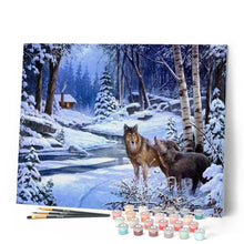 Cargar imagen en el visor de la galería, Pintar Por Números - Lobos 2 - Figuredart - Animales Lobos