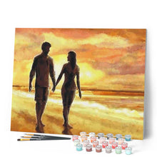 Cargar imagen en el visor de la galería, Pintar Por Números - Pareja Cojiéndose De Las Manos - Figuredart - Romanticismo