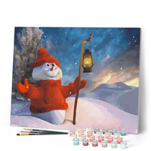 Cargar imagen en el visor de la galería, Pintar Por Números - Muñeco De Nieve De Navidad - Figuredart - Navidad