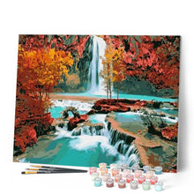 Cargar imagen en el visor de la galería, Pintar Por Números - Cascada - Figuredart - Paisajes