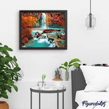 Cargar imagen en el visor de la galería, Pintar Por Números - Cascada - Figuredart - Paisajes
