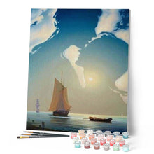 Cargar imagen en el visor de la galería, Pintar Por Números - Cielo Y Pareja - Figuredart - Barcos Romanticismo