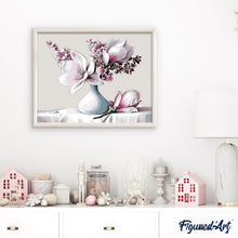 Cargar imagen en el visor de la galería, Pintar Por Números - Magnolia - Figuredart - Flores