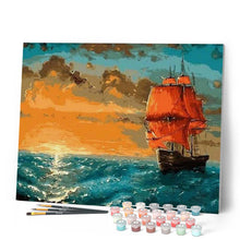 Cargar imagen en el visor de la galería, Pintar Por Números - Mar Por La Tarde - Figuredart - Barcos