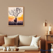 Cargar imagen en el visor de la galería, Pintar Por Números - Atardecer Con Un Ciervo Con Cuernos Como Ramitas - Figuredart - Animales
