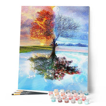 Cargar imagen en el visor de la galería, Pintar Por Números - Árbol De Las Estaciones - Figuredart - Paisajes Árboles