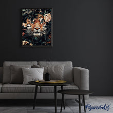 Cargar imagen en el visor de la galería, Pintar por números | Tigre y follaje | Novedades Animales Tigres Avanzado | FiguredArt