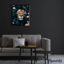 Cargar imagen en el visor de la galería, Pintar por números | León y follaje | Novedades Animales Leones Avanzado | FiguredArt